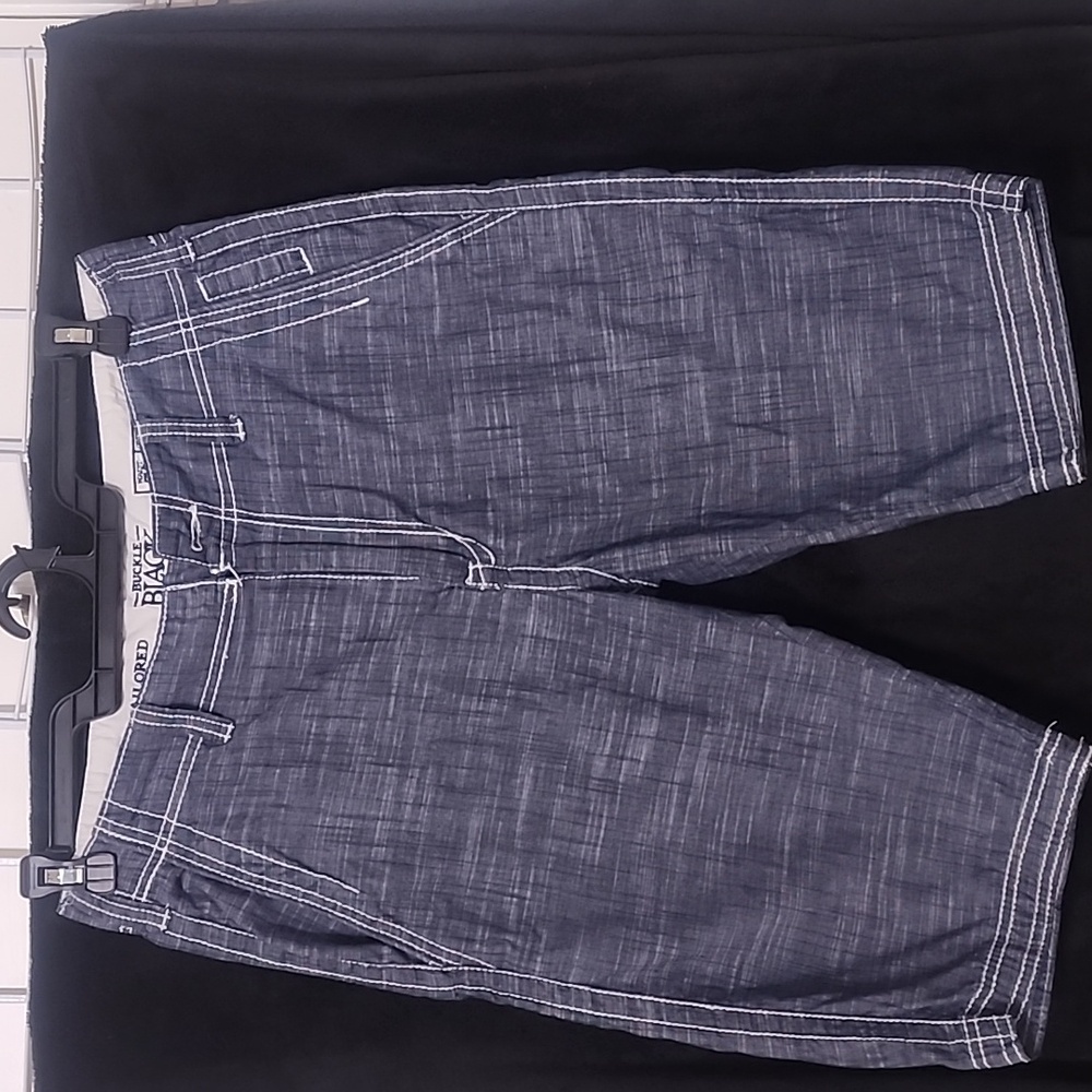 Buckle Blue Tailored Shorts